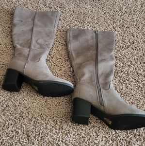 Gray Up To Knee Boots 8.5